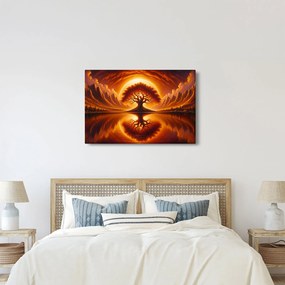 Kép – Fa a véres napban (90x60 cm)