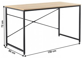 Bazzi íróasztal TYPE 3 (tölgy + fekete). 1034300