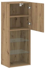 TV Szekrény LED Fénnyel, Műgyanta Tölgy 40,5x30x102 cm