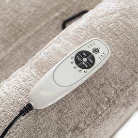 Elektromosan Vezérelhető Masszázsfunkciós Relaxfotel Bézs Szövet Kárpittal. BOX 2