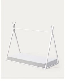 Fehér bükkfa házikó alakú gyerekágy ágyráccsal 90x190 cm Maralis – Kave Home