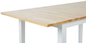 Természetes Fa És Fehér Bővíthető Étkezőasztal 120/150 x 80 cm HOUSTON Beliani