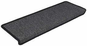 15 db szizál hatású antracitszürke lépcsőszőnyeg 65x21x4 cm