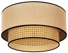 Duolla - Mennyezeti lámpa BOHO 1xE27/15W/230V átm. 45 cm bézs/rattan