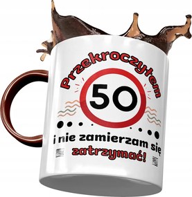 Bordó Bögre Születésnapra 50 50-es 50-es Ajándék Nyomtatott Fotóval