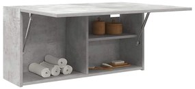 betonszürke szerelt fa fali fürdőszobaszekrény 80 x 25 x 40 cm