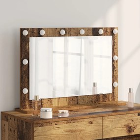 Toalett Tükör Öreg fa 80 x 55 x 18 cm Megmunkált fa és üveg
