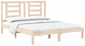 vidaXL tömör fenyőfa ágy matrac nélkül 150x200 cm