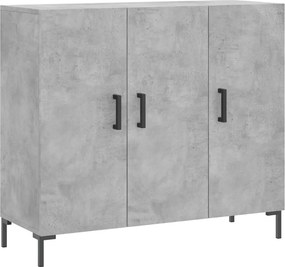 vidaXL betonszürke szerelt fa tálalószekrény 90 x 34 x 80 cm