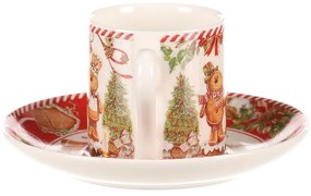 Mézeskalács ajándék szett 2 karácsonyi csésze csészealjjal 180 ml