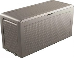 Keter Samoa Rattan kerti tárolódoboz, cappuccino 270 l, 117 x 57 x 45 cm