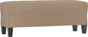 vidaXL kávészínű műbőr pad 100 x 35 x 41 cm