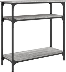 vidaXL szürke sonoma színű szerelt fa konzolasztal 75 x 29 x 75 cm