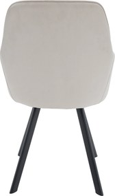 Design fotel, bézses szürke Velvet szövet, AURIL