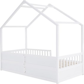 Montessori ágy, 90x200, fehér, tömör, BIANKA