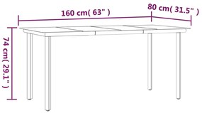 vidaXL 2 részes szürke polyrattan kerti étkezőgarnitúra párnákkal