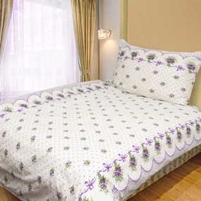 KREPP pamut ágynemű Homa EMILY VIOLET 140x200 cm
