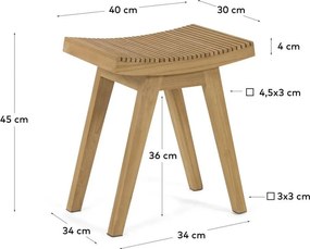 Natúr színű teakfa ülőke Vicentina – Kave Home