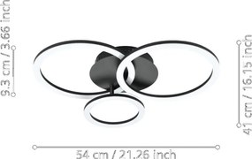 Eglo PARRAPOS-Z 900321 Süllyesztett mennyezeti lámpa 1x33W/LED 3000-6500K 4300LM IP20