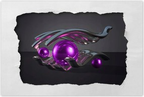 Poszterek 60x40 Lila gömbök