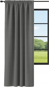 Függöny, készre varrva, ráncolóval 145x240 cm, sima, klasszikus, matt grafit függöny