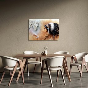 Kép - Indiánok varázslata (üvegen) (70x50 cm)