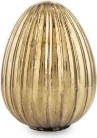 Arany dekorációs tojás, kerámia 7x10cm