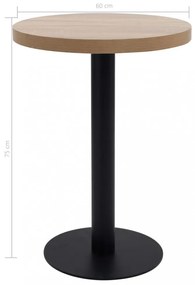 világosbarna MDF bisztróasztal 60 cm