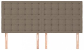 4 db tópszínű szövet fejtámla 100x5x78/88 cm