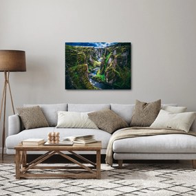 Kép - Folyó a sziklás völgyben (70x50 cm)