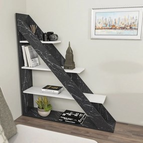 Pisagor könyvespolc, márvány-fehér, 120 cm