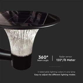 LED napelemes fali lámpa LED/15W/3,2V 4000K/6000K IP65