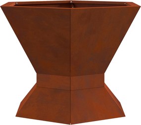 vidaXL Tűzrakó Barna 50 x 50 x 40 cm Időjárásálló acél