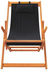 2 db összecsukható fekete szövet strandszék