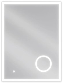 Mexen Kala, LED fürdoszobai tükör háttérvilágítással és kozmetikai tükörrel 60 x 80 cm, 6000K, páramentes, 9820-060-080-611-00