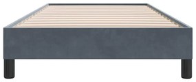 vidaXL ágykeret matrac nélkül Sötétszürke 100x220 cm bársony
