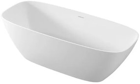 Szabadon álló kád Polysan MEDINA 165x70 cm solid surface bal és jobb tájolású fehér matt 92430
