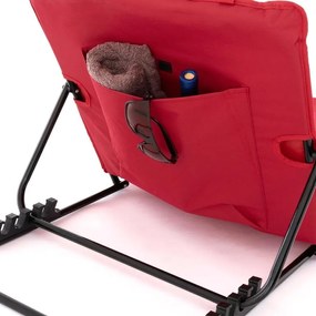 Állítható strandszőnyeg háttámlával 2 db piros