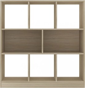 sonoma tölgy színű szerelt fa könyvszekrény 97,5x29,5x100 cm