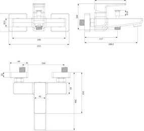 OMNIRES PM7430BL - Fürdőcsap PARMA matt fekete