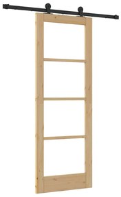 Csúszó Ajtó ORKDAL Barna 73.5 x 198.5 cm Fa és fém