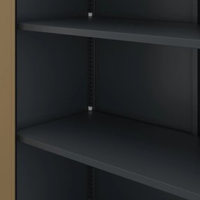 Szekrény KEVIN, 900 x 1400 x 400 mm, Eco Design: antracit/ dió