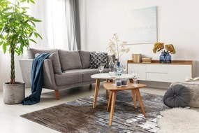 Modern COZY szőnyeg 8876 Rio - Structural két szintű gyapjú barna