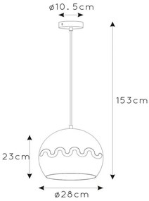 Lucide 30484/28/36 - Csillár zsinóron CORENTIN 1xE27/60W/230V szürke