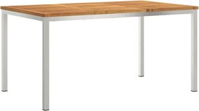 vidaXL ÉtkezőAsztal Barna 150 x 90 x 75 cm Tömör Akácfa