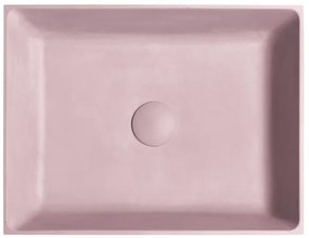 Sapho - Pultba szerelhető mosdó 47,5x36,5 cm beton/rózsaszín