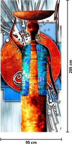 Fotótapéta ajtóra - Egy ősi ember festménye (95x205cm)