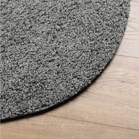 PAMPLONA zöld magas szálú bolyhos modern szőnyeg Ø 120 cm