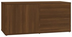 barna tölgyszínű szerelt fa TV-szekrény 80 x 34 x 36 cm