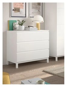 Fehér gyerek komód 99x89x57 cm Eva – Vipack